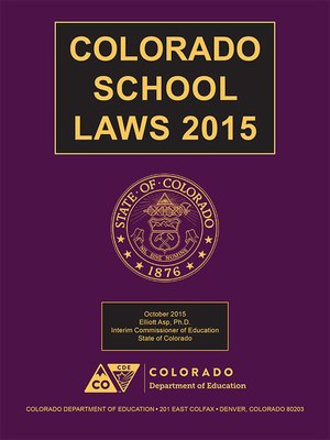 cover image of Colorado School Laws